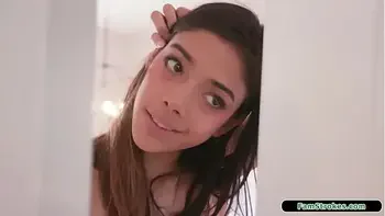 Stepsister watches stepbrother use fleshlight