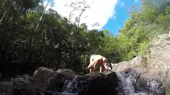 SecretCrush - Flashing In Public Waterfall Leads to Pussy Fuck 2017