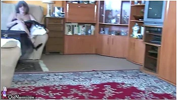 Sexy Girl Playing With Old Man And His Old Chubby Granny