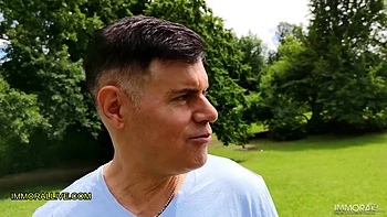 Dan And Matt Pick Up Busty Teen 19 y.o. Working Out In The Park