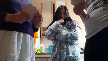 My Step Sister Lost Her Girlfriend at Cards - Lesbian Illusion Girls