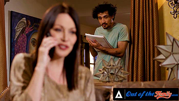 OUT OF THE FAMILY - Stacked MILF RayVeness Rides Her Teen Stepson's Big Dick