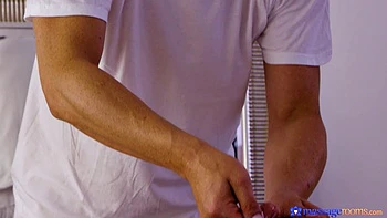 Czech 18 year old's irst massage