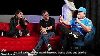 Sara Blonde I During A Tv Interview With My Husband And The Audience