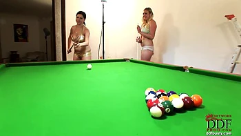 Two peaches at the poolside