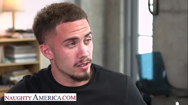 Naughty America - Busty, blonde saleswoman, Victoria Lobov, pulls out the big guns and seduces a guy to make a sale