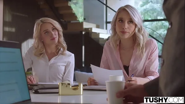 TUSHY Blonde hottie Scarlett has anal fun with her boss