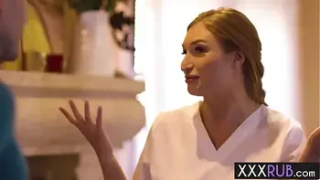 Big boobs masseuse Skylar Snow sucking big hard cock before hardcore sex