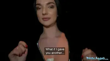 Public Agent Stunning long haired babe fucked in sexy black lingerie