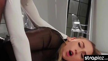 Kinky Strapon Domme Fucks Her Charming Gf Doggy Style