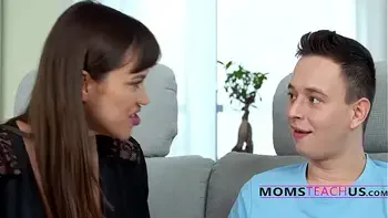 Stepmom teaches awkward virgin stepson EVERYTHING