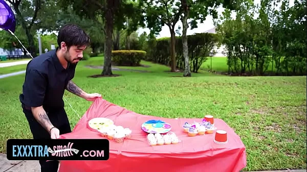 Tiny Ebony Babe Selling Cupcakes For Decides To Sell Her Muffin And Earn More Money Instead