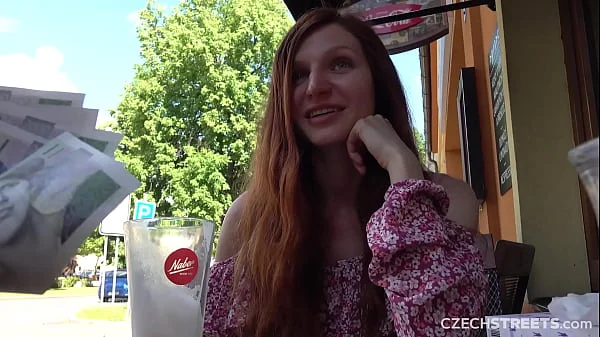 CzechStreets - Hot Russian girl with a hairy pussy has an orgasm in public