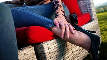 Blondie MILF Gigi Dior Fucked Outdoor By Foot Fetish Guy