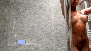 Horny Latina Teen with Big Ass and Tits in the Shower