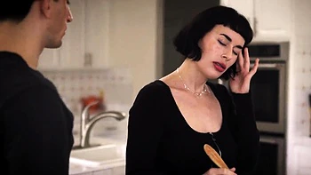 Brunette Bombshell Olive Glass Unveils Her Massive Tits in