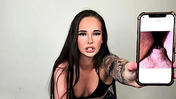 Upskirt SPH domina in stockings mocks