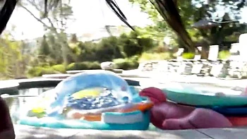 A group of real party amateur teens riding cock outdoor