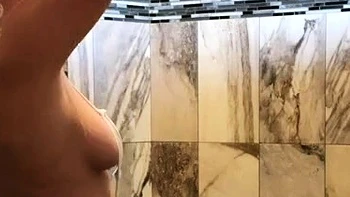 Christina Khalil Shower in White Slingkini Onlyfans Video