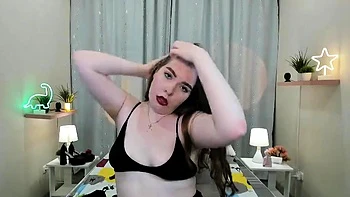 Amateur striptease and Solo masturbation