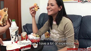 Anal Porn With A Busty Brunette Slut And With Milk And Food