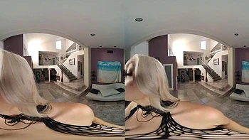 Vr with hot blonde: Blowjob, Doggy  Cowgirl Porn