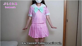 Introducing Underwear With No Bra And No Panties In T-back Pink Sailor Suit