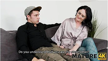 Mature Woman Is Rammed To Make Man Out Of Her Virgin Stepson