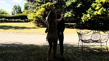 Cutie Blonde Megan Love Worshipped And Fucked At The Park