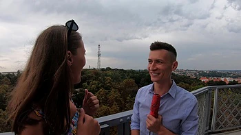 A couple enjoys passionate sex with a guy who has a huge dick