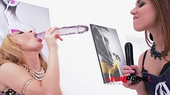 Sandra Luberc & Jenny Glam fucked by 3 guys (mini DP orgy) SZ