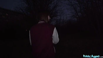 Public agent with a long penis impaled a horny teen gf Kate Quinn