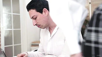 Astonishing blonde Ashley Rose feels a fat cock in her shaved pussy