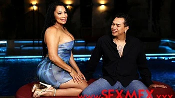 Fake-boobed doll Galidiva screwed nicely by the poolside