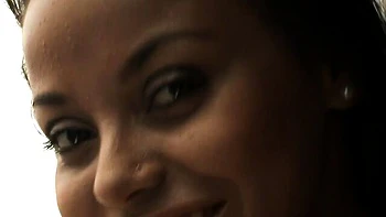 Awesome long-legged brunette Maricella demonstrates her shaved pussy