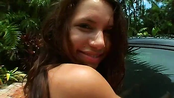 Outdoor doggy style fuck with big-bottomed Micah Moore and Pinky