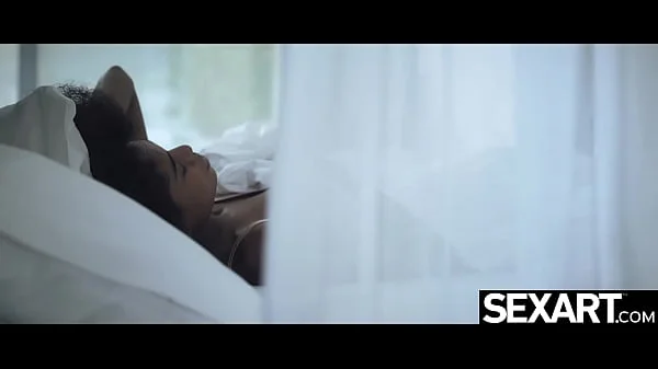 Beautiful black Brazilian babe gets her fix of caffeine and cock