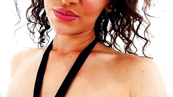 Athletic teen babe Liz Jordan rammed anally in the cowgirl pose