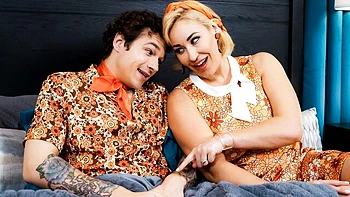 Busty blonde with round bottom Ryan Keely fucks with a young man