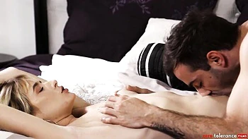 Beautiful dick-riding session with a hot blonde Jessie Saint