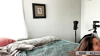 An awesome doggy style fuck with a long-legged brunette Abbie Maley