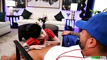 Straight hair movie with dollish Raee Ripley from Teen Pies