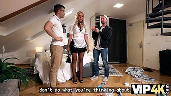 Exciting Carlo Duro and Miss Sally's blonde video