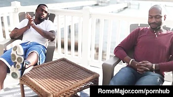 Flashy Porsha Carrera and Rome Major's brunette smut