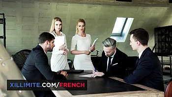 French Girls At Work featuring Lucy Heart's pussy lick scene