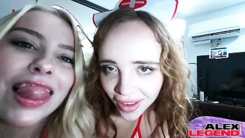 Alex and Aliya's blowjob scene