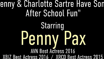 Charlotte Sartre and Penny Pax's masturbation action by Penny Pax Live