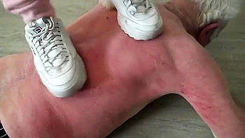 The Home Help Predominate Her Skimpy Senior Patient + Hand Job Female Domination And Grappling