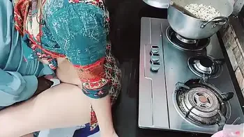 Indian Wife Busy in Cooking While Her Ass Hole Fucked By Her Cuckold Husband With Clear Hindi Audio