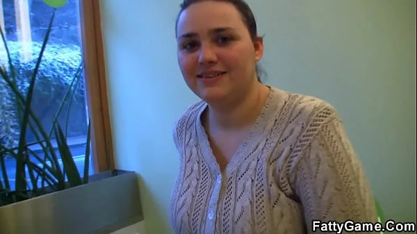 Chubby plumper seduces young guy